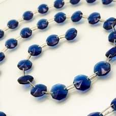 Нить из Хрустальных Подвесок (1 метр) синий