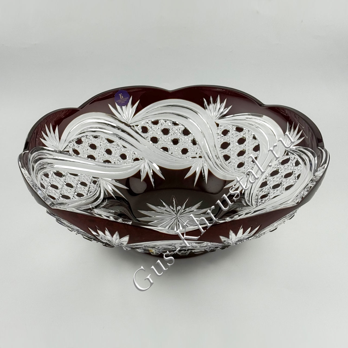 Блюдо Для Стола Хрустальное рубиновое