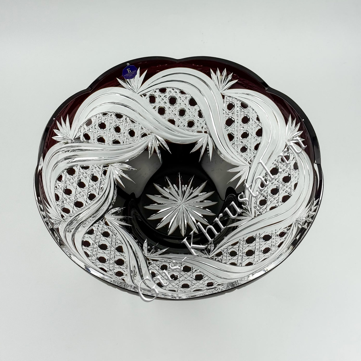 Блюдо Для Стола Хрустальное рубиновое