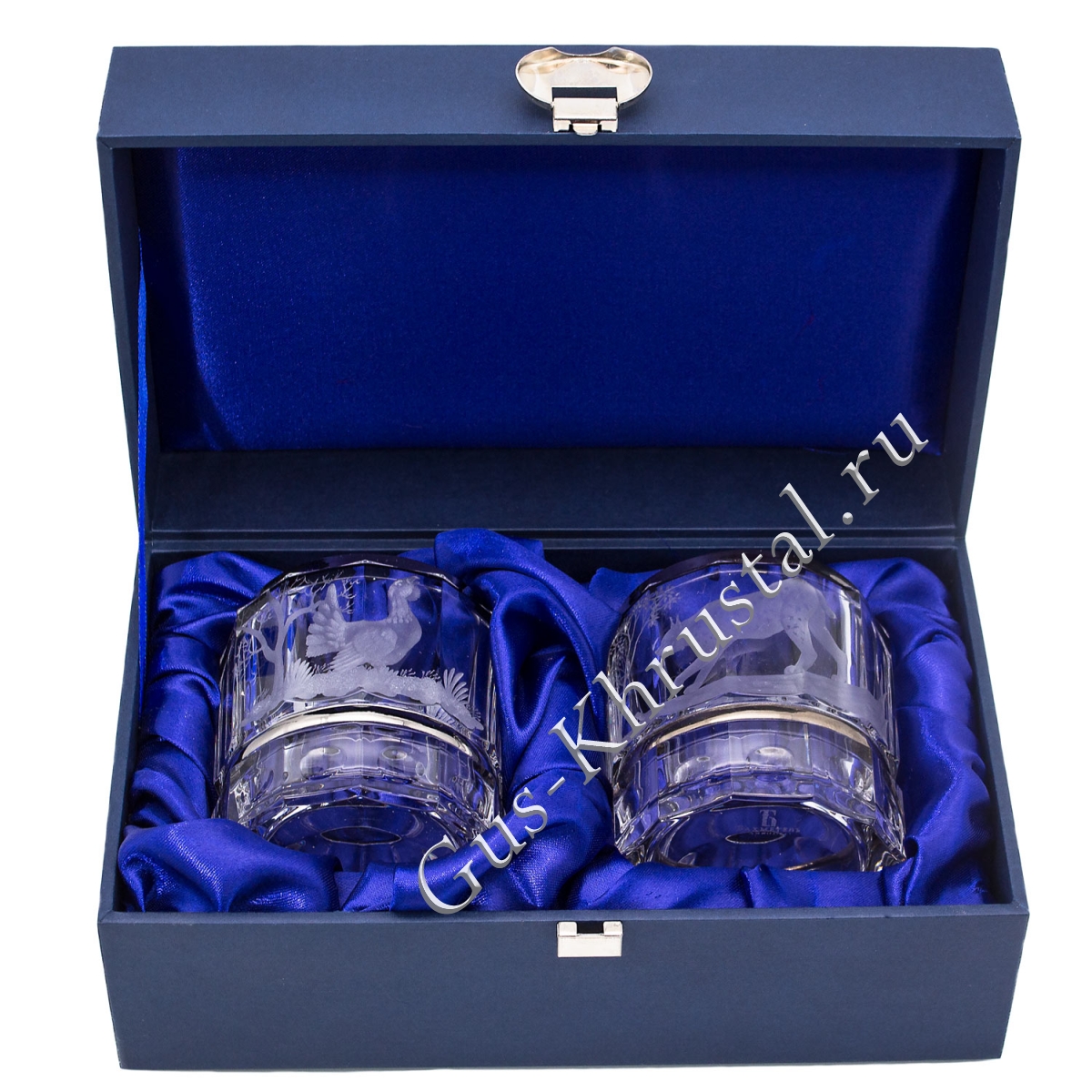 Набор Хрустальный "Охота" в подарочной упаковке 2 стакана