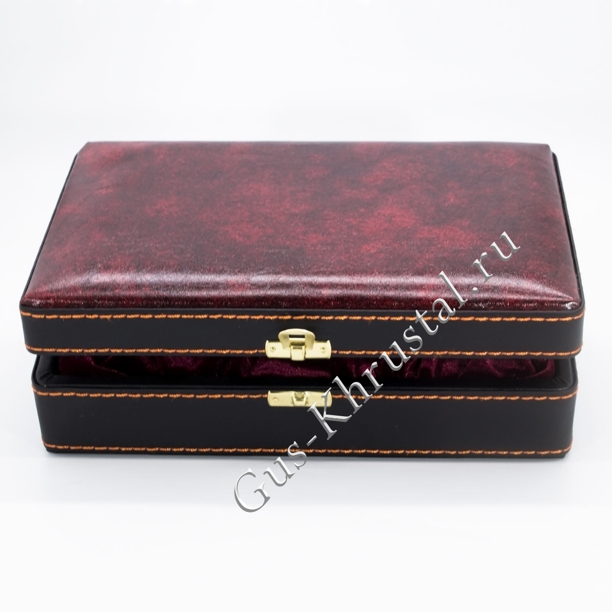 Набор Стопок Хрустальный "Герб России" в подарочном футляре 3 шт